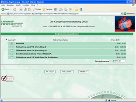 Screenshot Internetregistrierung