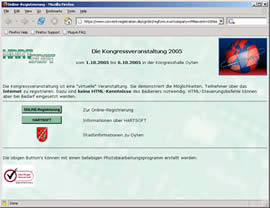 Screenshot Internetregistrierung